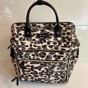 Maevn Clinical Backpack in Cheetah Pattern.Numerous pouches and pockets.
